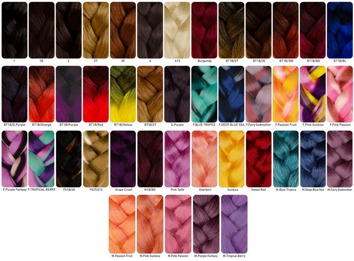 Color Chart  Be Brave Beauty Supply